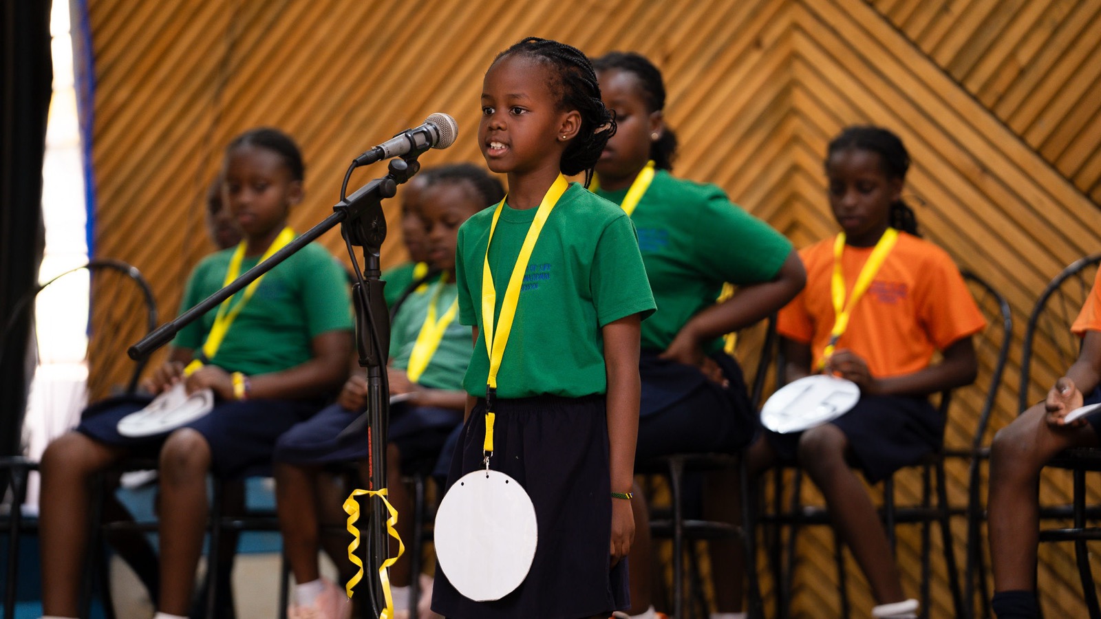 Lower school learner at the WOLIS Spelling Bee